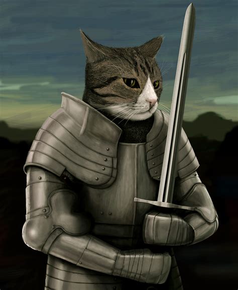 Medieval Cat Samurai Cat Must Be A Very Handsome Cat With Armor