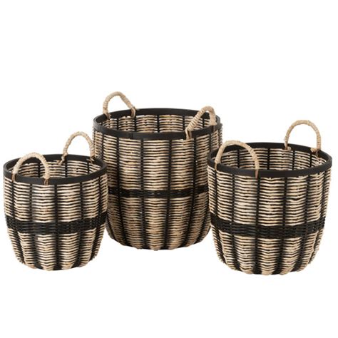 Sansibar Home Tlg Korb Set Aus Rattan Wayfair De