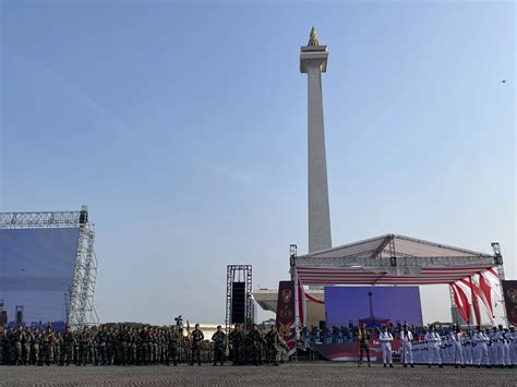 Laksamana Yudo Margono Hadiri Gladi Bersih Upacara HUT Ke 78 TNI