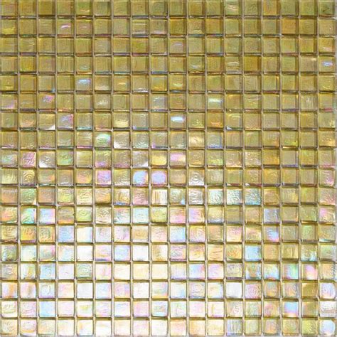 Apollo Tile Skosh X Glossy Light Shimmer Beige Glass Mosaic