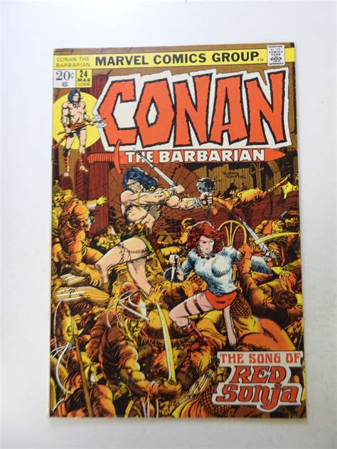 Conan The Barbarian 24 1973 1st Full Appearance Of Red Sonja Fn Vf Condition Comic Books