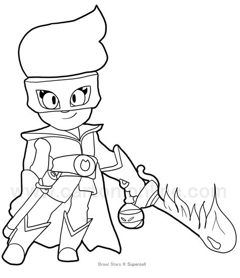 Coloriage De Amber De La Vega De Brawl Stars