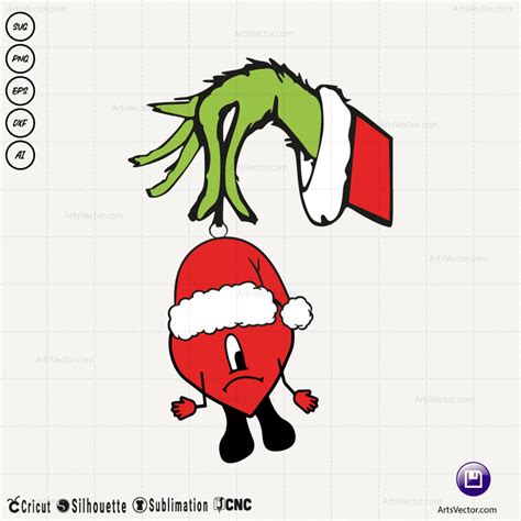 Bad Bunny Christmas Svg Svg Png Eps Dxf Ai Vector Arts Collection Arts