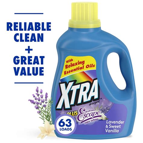 Xtra Plus Scent Of Escape Lavender And Sweet Vanilla 63 Loads Liquid Laundry Detergent 97 7 Fl