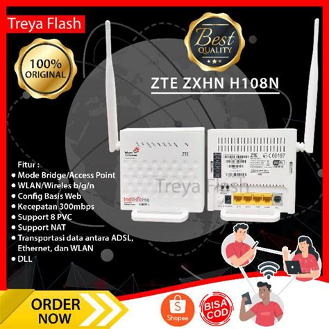 Jual Modem Access Point Wireless Router Zxhn H N Adsl Mbps