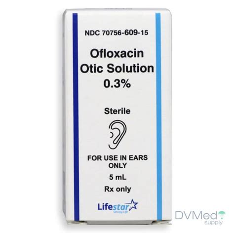 OFLOXACIN OTIC EAR DROPS 0 3 X 5ML BOTTLE PetPharmCanada