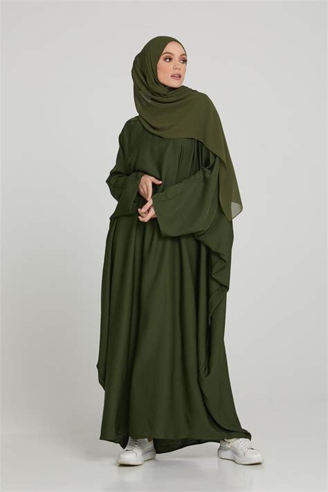 Green Dress Fashion Abayas Muslim Women Fashion Arab Fashion