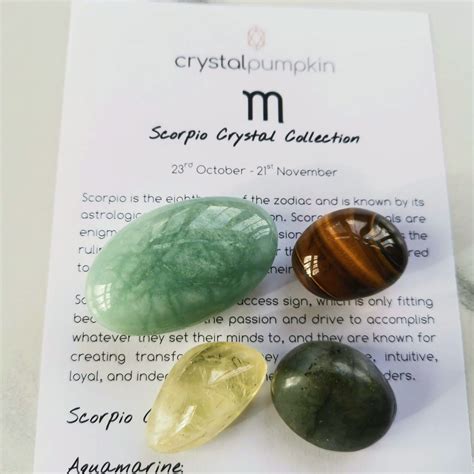 Scorpio Crystal Set Zodiac Star Sign Gemstone Set For Scoripans