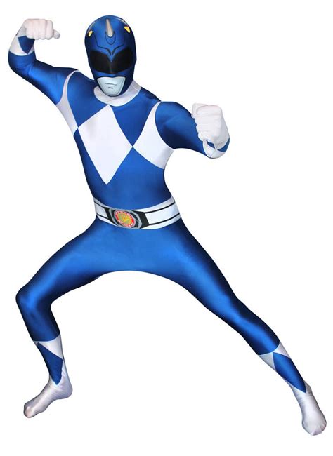 Blue Power Rangers Morphsuit Costume Mens Power Rangers Costume