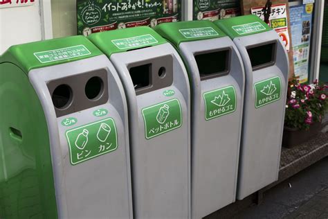 Bins Of Tokyo Recycling Station Japan Recycle Trash