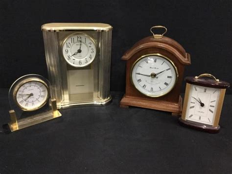 Sold Price: Selection of four modern mantle clocks - incl. seiko - as ...