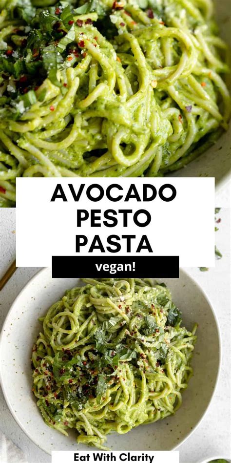 Vegan Avocado Pesto Pasta Eat With Clarity