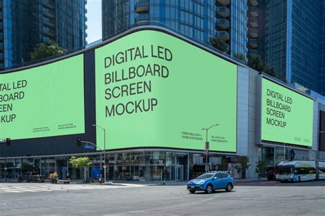 Big Screen City Billboard Mockup Psd Masterbundles