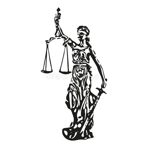 Scales Justice Sketch Stock Illustrations 458 Scales Justice Sketch