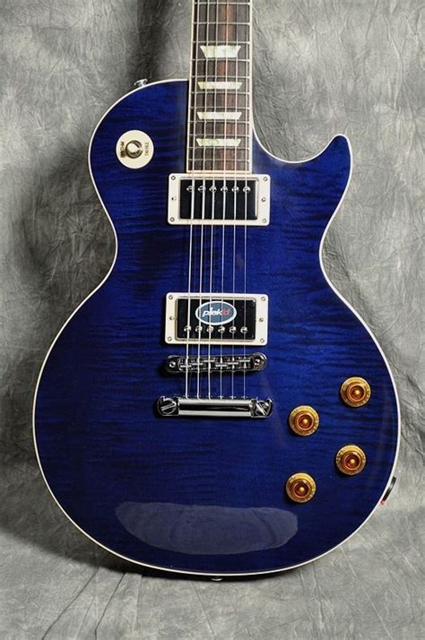 2011 Gibson Les Paul Standard Plus Electric Guitar Chicago Blue Guitar Music Musician