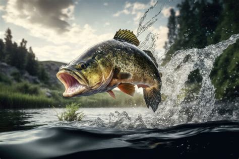 Largemouth Bass Jumping