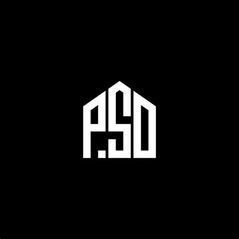 PSO letter logo design on BLACK background. PSO creative initials ...