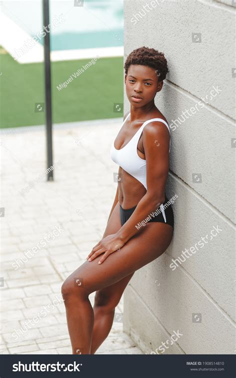 Beautiful African American Girl Bikini Resting Her Stock Photo 1908514810 Shutterstock