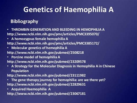 Genetics of hemophilia A