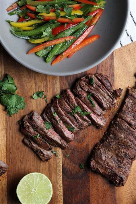 Grilled Skirt Steak With Pepper Slaw Jessi S Kitchen With Images Stuffed Peppers Grilled