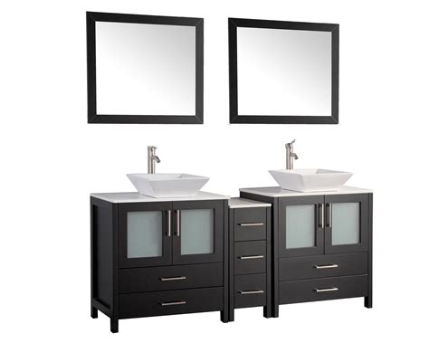 Vanity Art 72 Inches Double Sink Bathroom Vanity Combo Set 7 Drawers, 2 ...