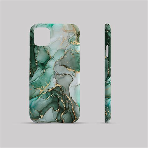 Funda de iphone personalizada diseño de mármol esmeralda Etsy