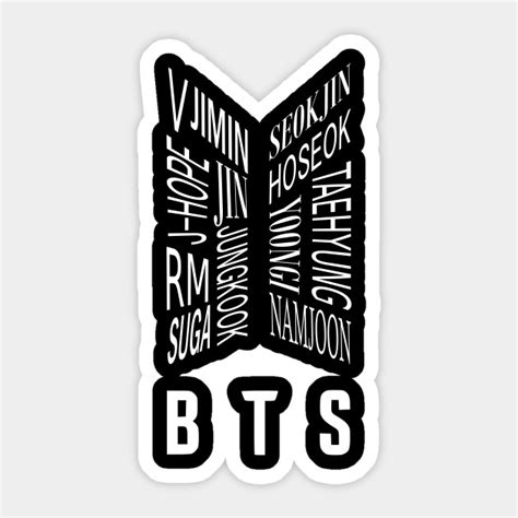 bts stickers calligraphy names handlettering kawaii bts - bts names set ...