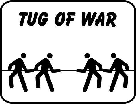 Clipart - tug of war sign