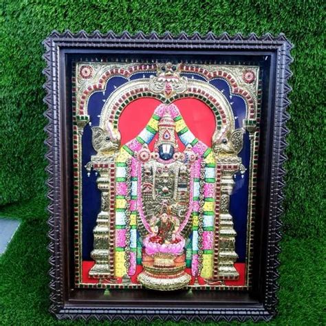 Wooden Embossed Balaji Tanjore Painting Size 18x24 Inches At Best