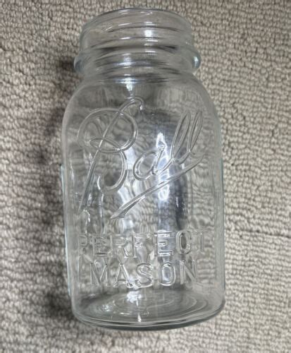 Rare Ball Perfect Mason ~ 4 Clear Quart Jar ~ 1913 1922 Ribbed Reg Mouth Ebay