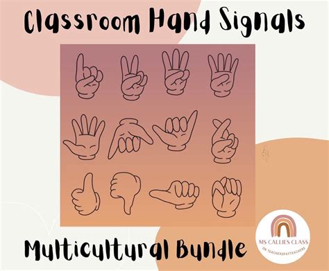 Can Be Used For Small Commercial Use Classroom Hand Signals Asl Sign