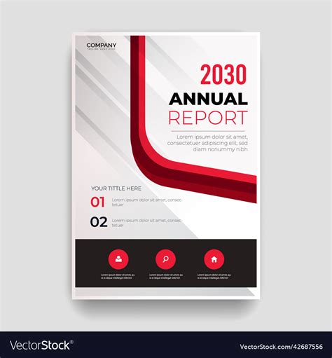 Annual Report Cover Page Royalty Free Vector Image