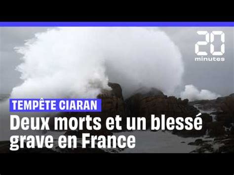 Tempête Ciaran deux morts et un blessé grave en France