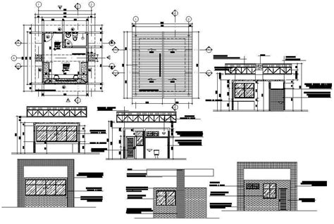 Guard Room Project Dwg File Layout Plan With Attached Bathroom And