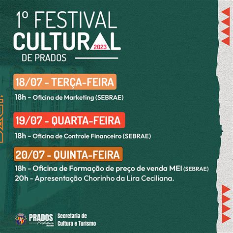 1º Festival Cultural de Prados evento inédito da Prefeitura vai