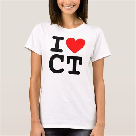 I Love Ct T Shirts T Shirt Design And Printing Zazzle