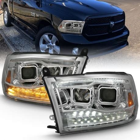 Dodge Ram Chrome Dual Projectors With Switchback Drl