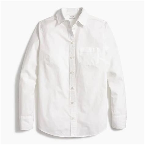 J Crew Factory Tops Jcrew Factory Women M Buttonup Cotton Poplin