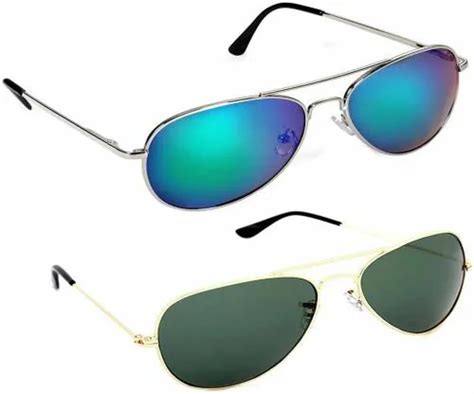 Buy Elligator Uv Protection Aviator Full Frame Multicolor Sunglasses For Men Pack Of 2 Online