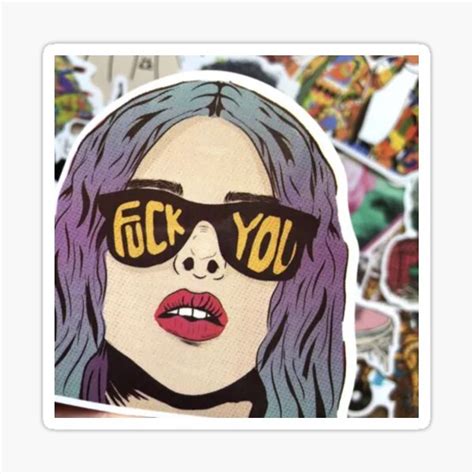 Fuck You Sticker Sticker For Sale By Stickere Redbubble
