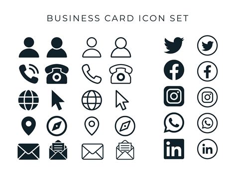 icons     business cards  vector art