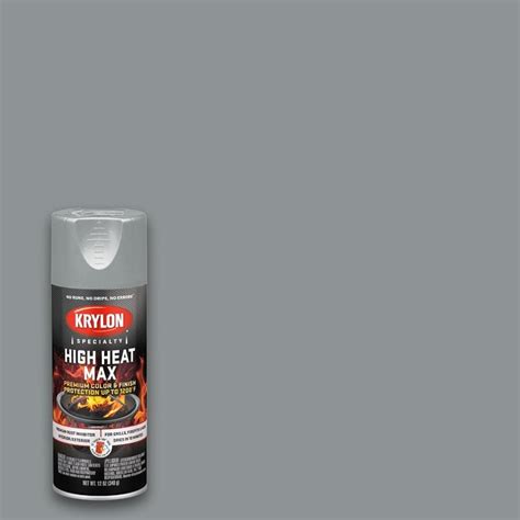 Krylon High Heat Satin Aluminum Spray Paint Actual Net Contents 12 Oz At