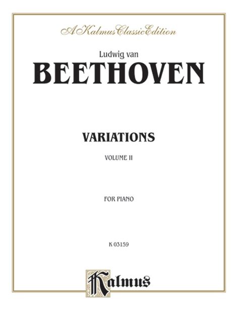 Beethoven Variations Volume II Six Easy Variations On A Swiss Song