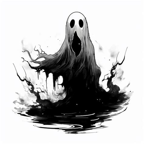 Premium AI Image | Scary HandDrawn Ghost with Long Arms and Legs