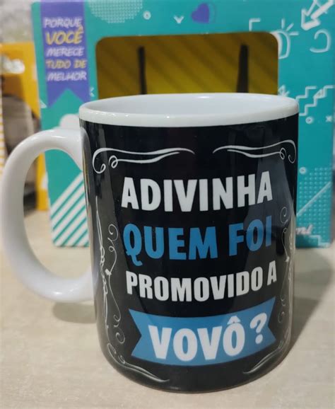 Caneca Porcelana Melhor Presente Adivinha Quem Foi Promovido A Vov