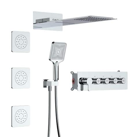 Lukvuzo In Spray Gpm Dual Flexible Wall Mount Shower System