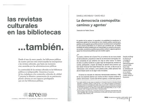 Pdf La Democracia Cosmopolita Caminos Y Agentes