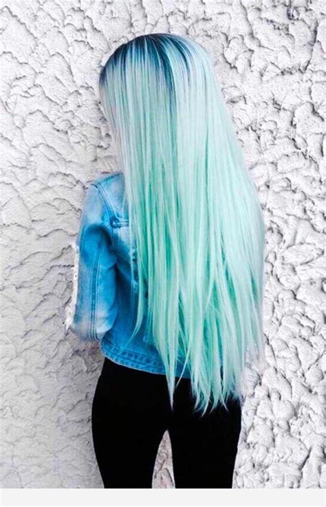 30 Glamorous Light To Dark Green Hair Styles Trending Now Blue Ombre