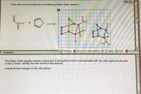 Get Answer Map Draw The Correct Product For The Following Diels Alder Transtutors