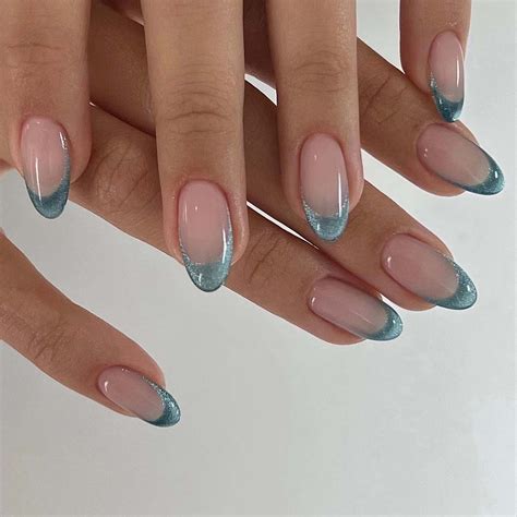 NGTEVOOS 24 Pcs Glossy Nude French Pink Border Press On Nails Full Coverage Faux Nails Short